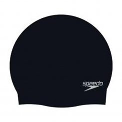 Speedo - Plain Moulded Silicone Cap Black