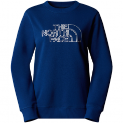 The North Face - W Drew Peak Light Crew Estate Blue/White Dune