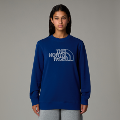 The North Face - W Drew Peak Light Crew Estate Blue/White Dune