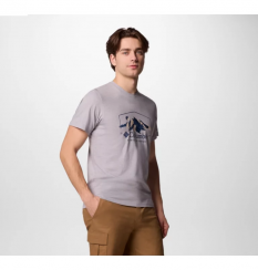 Columbia - Path Lake™ Graphic Tee II Columbia Grey Hthr, Brush With NatureCollegiate Navy/Circular LinescapeBlack/Peaceful Per