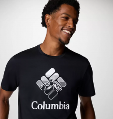 Columbia - M Rapid Ridge Graphic Tee Black/Heavenly Stacked Gem