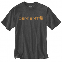 Carhartt - Relaxed Fit Heavyweight Short Sleeve Logo Graphic Carbon Heather