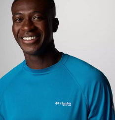 Columbia - Terminal Tackle Ls Shirt Blue Echo/White Logo