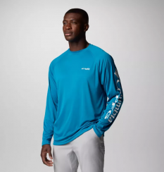 Columbia - Terminal Tackle Ls Shirt Blue Echo/White Logo