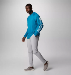 Columbia - Terminal Tackle Ls Shirt Blue Echo/White Logo