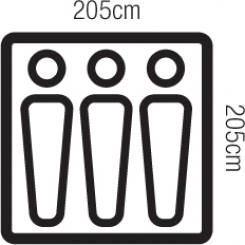 Oztrail - Tasman 3 Dome Tent Σκηνή 3 Ατόμων 205 x 205 x 125 cm Blue
