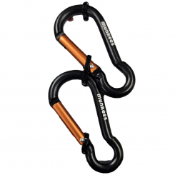 Munkees - Pear Carabiner 60 mm Black (2pcs)