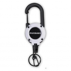 Munkees - Retractable Carabiner Reel White/Black