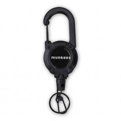 Munkees - Retractable Carabiner Reel Black