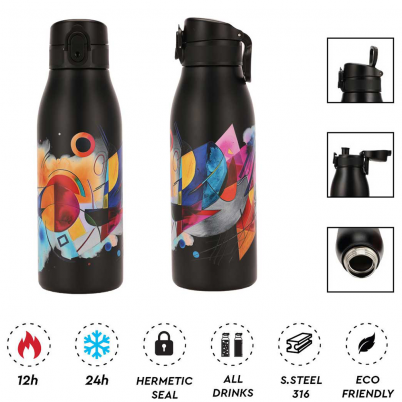 AlpinTec - Θερμος Fellow 2 Print 600ml Black Abstr...