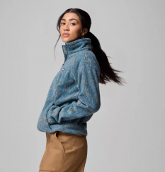 Columbia - W Benton Springs Printed Full Zip Everblue Flowfalls