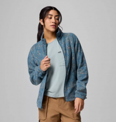 Columbia - W Benton Springs Printed Full Zip Everblue Flowfalls