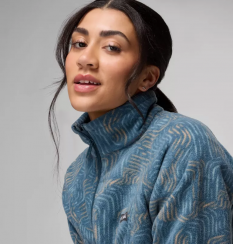 Columbia - W Benton Springs Printed Full Zip Everblue Flowfalls