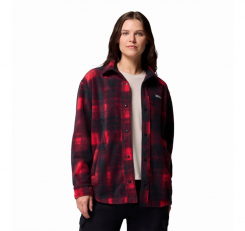 Columbia - W Benton Springs Shirt Jacket II Mountain Red Omblur Tonal