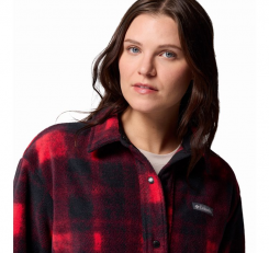 Columbia - W Benton Springs Shirt Jacket II Mountain Red Omblur Tonal