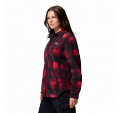 Columbia - W Benton Springs Shirt Jacket II Mountain Red Omblur Tonal