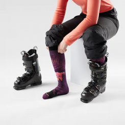 Smartwool - W Ski Alpine Auroras Full Cushion Over The Calf Socks Purple Iris