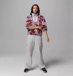 Columbia - W Sequoia Grove Printed Half Zip Shale Purple Blossoming