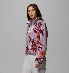 Columbia - W Sequoia Grove Printed Half Zip Shale Purple Blossoming