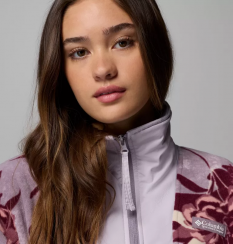 Columbia - W Sequoia Grove Printed Half Zip Shale Purple Blossoming
