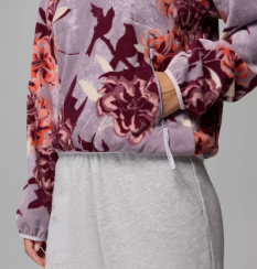 Columbia - W Sequoia Grove Printed Half Zip Shale Purple Blossoming