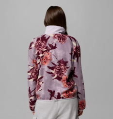 Columbia - W Sequoia Grove Printed Half Zip Shale Purple Blossoming