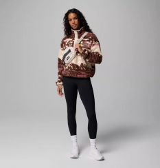 Columbia - W Helvetia II Printed Cropped Half Snap Tobacco Sisters/Dark Stone