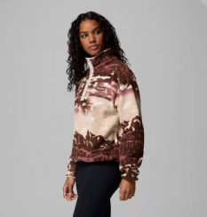Columbia - W Helvetia II Printed Cropped Half Snap Tobacco Sisters/Dark Stone