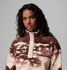 Columbia - W Helvetia II Printed Cropped Half Snap Tobacco Sisters/Dark Stone