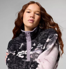 Columbia - W Helvetia II Printed Cropped Half Snap Shale Purple Sisters/Shale Purple