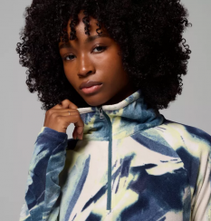 Columbia - Glacial™ IV Print 1/2 Zip Everblue Snowflight