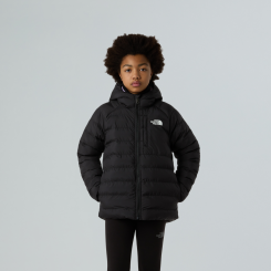 The North Face - Girl's Reversible Perrito Hooded Jacket TNF Black/Smoked Pearl