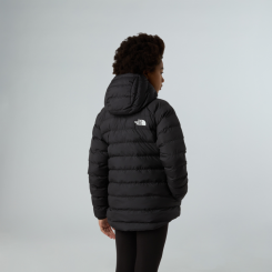 The North Face - Girl's Reversible Perrito Hooded Jacket TNF Black/Smoked Pearl