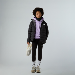 The North Face - Girl's Reversible Perrito Hooded Jacket TNF Black/Smoked Pearl