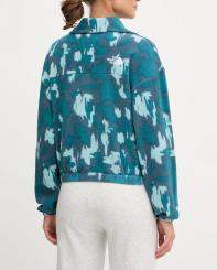 The North Face - W Mountain Athletics Fleece 1/4 Zip Print Deep Cypress Painted