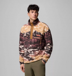 Columbia - Helvetia II Printed Half Snap Fleece Camel Brown Sisters