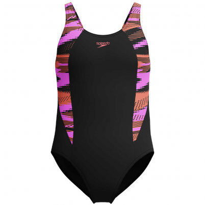 Speedo - Girls Hyperboom Splice Muscleback Black/P...