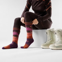 Smartwool - W Snowboard Twilight Vista Over The Calf Socks Purple Iris