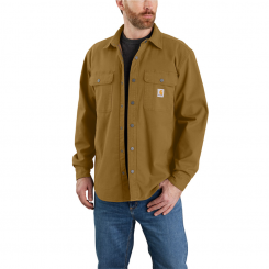 Carhartt - Rugged Flex Canvas Fleecer Lined Shirt Jacket Oak Brown