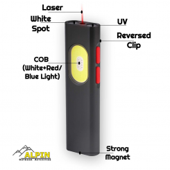 Alpin - Διπλός Φακός Εργασίας Fellow 4 + 1000Lm+UV+Laser+Magnet
