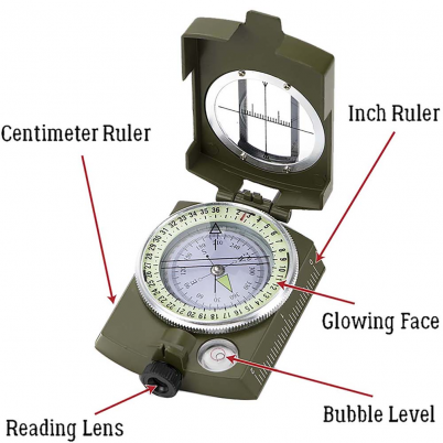 Alpin - Prismatic Compass With Waterproof Metal Ca...