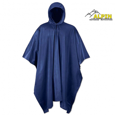 Alpin - Kids PVC Rain Poncho 107*152 Blue