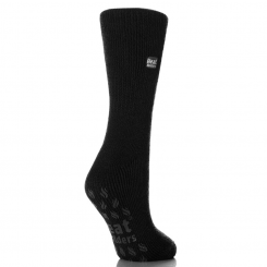 Heat Holders - Ladies Socks Slipper Black