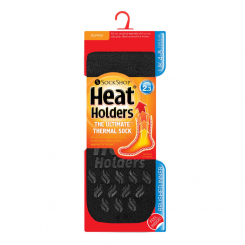 Heat Holders - Ladies Socks Slipper Black