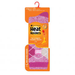 Heat Holders - Ladies Socks Jacquard Lite Pink