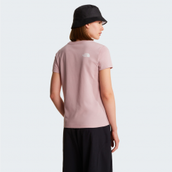 The North Face - W Evolution Half Dome Slim Short Sleeve Metal Pink