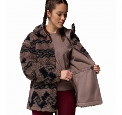 Columbia - W Rare Escape Hooded Full Zip Iron Knit Knot Tonal