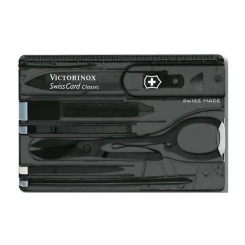 Victorinox - Swiss Card Classic Κάρτα Πολυεργαλείο 10 Λειτουργίες Μαύρη Διαφανής