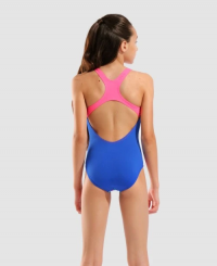 Arena - Girls Inventive Swimsuit Swim Pro Back Blue Multi/Neon Blue/Shocking Pink