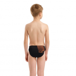 Arena - Boys Bright Swim Briefs Black/Team Orange